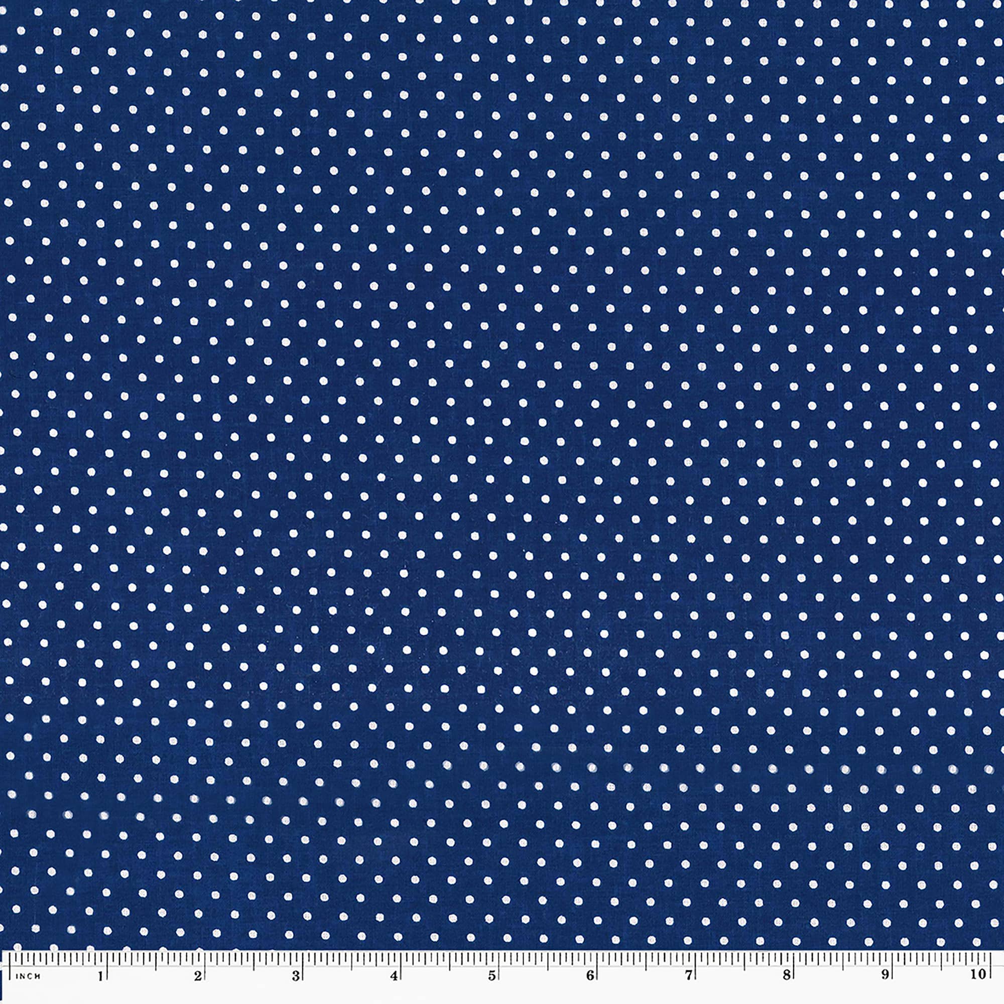 Fabric Traditions Navy Polka Dot Cotton Fabric